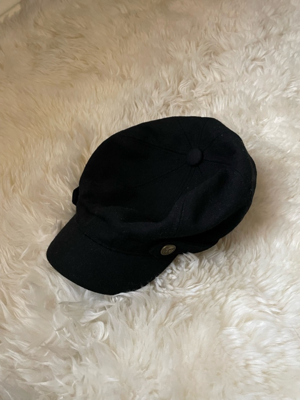 Vintage | rare Juicy couture newsboy black hat